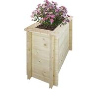 TIMBELA Bac à plantes surélevé en bois - 78x38xH57 cm - Bac à plantes surélevé pour le jardin - Bac à herbes aromatiques - Bac à fleurs en bois - Solid 28 mm Pine/Spruce Wood M612
