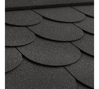 TIMBELA Kit de bardeaux bitumés Beaver B102BLACK - Couleur noire - Kit de toit imperméable avec éléments de crête et clous pour abri de jardin en bois modèle M102