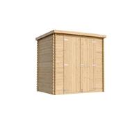 TIMBELA M311C1+M311G Abri de Jardin en Bois 2,22 m², Cabane de Jardin Extérieure avec Parois de 19 mm, Cabanon de Jardin Extérieur pour Outils et Vélos, avec Sol imprégné