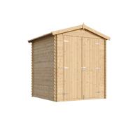 TIMBELA M320C1+M320G Abri de Jardin en Bois 2,82 m², Cabane de Jardin Extérieure avec Parois de 19 mm, Cabanon de Jardin Extérieur pour Outils et Vélos, avec Sol imprégné