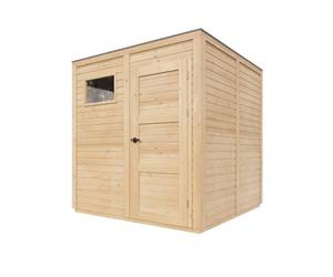 TIMBELA M325F2 Abri de Jardin en Bois 4,20 m² | Cabane de Jardin Extérieur, Parois 17 mm, Cabanon de Jardin pour Outils et Vélo avec Portes en Bois Massif