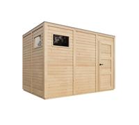 TIMBELA M326F2+M326G Abri de Jardin en Bois 6,18 m² | Cabane de Jardin Exterieur 17 mm épaisseur de Paroi, Cabanon Jardin Exterieur à Outils et Velo avec sol imprégné
