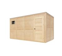 TIMBELA M327F2+M327G Abri de Jardin en Bois 8,16 m² | Cabane de Jardin Exterieur 17 mm épaisseur de Paroi, Cabanon Jardin Exterieur à Outils et Velo avec sol imprégné