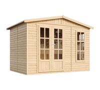 TIMBELA M334FB Abri de Jardin en Bois 6 m² avec Sol, L332xP222xH232 cm - Chalet de Loisirs, Maison d'Été