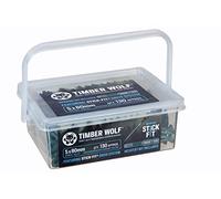 Timber Wolf Lot de 130 vis à bois extérieures Vert 5 x 80 mm