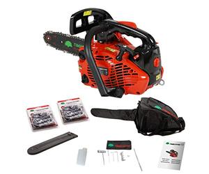 TIMBERPRO Tronçonneuse thermique 26 cm³, puissance 1.22 Cv, Guide 25 cm + 2 chaînes