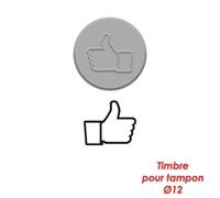 Timbre Caoutchouc Pour Tampon Encreur 17mm Pouce Like