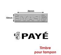 Timbre Caoutchouc Pour Tampon Encreur 40x10mm Payé
