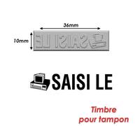 Timbre Caoutchouc Pour Tampon Encreur 40x10mm Saisi Le