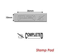 Timbre Caoutchouc Pour Tampon Encreur 40x10mm Texte Anglais Completed 2