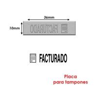 Timbre Caoutchouc Pour Tampon Encreur 40x10mm Texte Espagnol Facturado