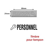 Timbre Caoutchouc Pour Tampon Encreur 55x21mm Personnel