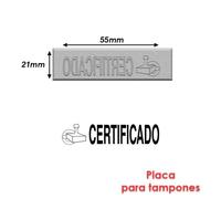 Timbre Caoutchouc Pour Tampon Encreur 55x21mm Texte Espagnol Certificado