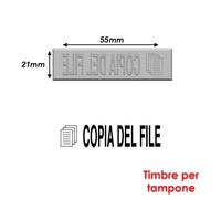 Timbre Caoutchouc Pour Tampon Encreur 55x21mm Texte Italien Copia Del File