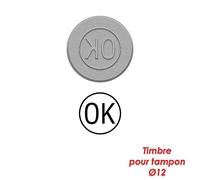 Timbre caoutchouc pour tampon encreur Diametre 12mm OK
