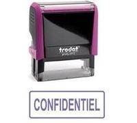 Trodat - Tampon encreur 4912 - Texte prédéterminé, empreinte 47 x 18 mm - CONFIDENTIEL