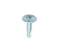TIMco 00016WHSD Boîte de 1000 vis autoforeuses à tête gaufrette Philips BZP PH2 Argenté 4,2 x 16 mm