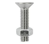 TIMco 625CSKSSP Lot de 6 vis à douille et écrous hexagonaux M6 x 25 en acier inoxydable
