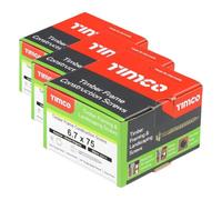 TIMco 75IN Index Vis à bois hexagonale Vert (Lot de 3)