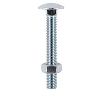 TIMCO BZP Lot de 35 boulons de carrosserie et écrous hexagonaux M6 x 130 zinc