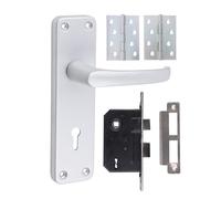 Timco - Ensemble complet de verrouillage de porte contractuel SAA, aluminium,