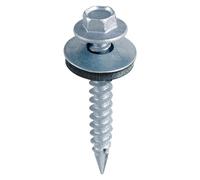 TIMCO Lot de 100 vis obliques hexagonales pour bois en zinc avec rondelle EPDM (6,3 x 80-100 pièces)