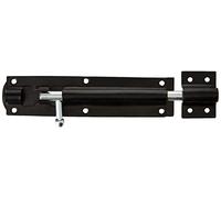 TIMCO Verrou droit - Noir - 15,2 cm - Idéal pour sécuriser les portails encastrés et les portes d'abri de jardin en position fermée, ajoutant une sécurité accrue - Un boulon dans un paquet.