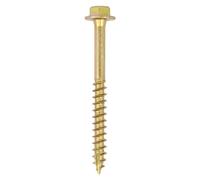 Timco - Vis tire-fond avancées - Bride hexagonale - Jaune (Taille 6,0 x 25-100 pièces)