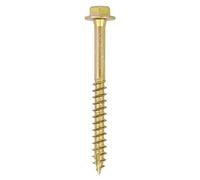 TIMCO Vis tire-fond avancées | Tête hexagonale | Pointe oblique | Jaune | 10,0 x 60 | Boîte de 50 (1060SCSY)