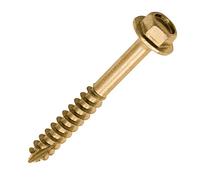 TIMCO Vis tire-fond avancées | Tête hexagonale | Pointe oblique | Jaune | 6,0 x 50 | Boîte de 100 (650SCSY)
