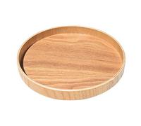 Timcryxient Plateau de service rond en bois fait à la main pour thé | Bois naturel de qualité alimentaire, non toxique, lavage à la main uniquement pour fromage, cupcakes, fruits, mariages