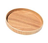 Timcryxient Plateau de service rond en bois fait à la main pour thé | Bois naturel de qualité alimentaire, non toxique, lavage à la main uniquement pour fromage, cupcakes, fruits, mariages