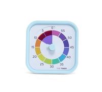 Time Timer Mod - Home Edition - Rainbow Wheel - Compte à rebours visuel Individuel de 60 Minutes avec Segments de Couleur pour Les Enfants, Les étudiants, avec Fonctionnement Silencieux