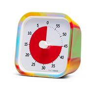 TIME TIMER Mod Tie Dye - Minuterie Visuelle L'Apprentissage des Enfants, Horloge Bureau des Enseigts, Outil D'Étude à Domicile et Réunions Fonctionnement Silencieux TTM9-TYDY-W 9 x 5 x 9 cm