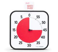 Time Timer Original Large, 30x30x4cm - Minuterie Visuelle de 60 Minutes Magnétique - Compte à rebours de la Salle de Classe ou de la réunion pour Enfants et Adultes (Noir)