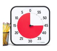 Time Timer Original Large, 30x30x4cm - Minuterie Visuelle de 60 Minutes Magnétique - Compte à rebours de la Salle de Classe ou de la réunion pour Enfants et Adultes (Noir)