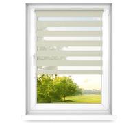 Time4Blinds Mini Basic Store Enrouleur Jour et Nuit sans Perçage - Convient à Tous Les Types de Fenêtres - Installation Non Invasive - Côté de la Manoeuvre Droite - 1200x1400mm - Crème
