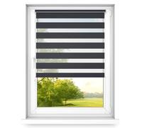 time4blinds Mini Basic Store Enrouleur Jour et Nuit sans Perçage - Convient à Tous Les Types de Fenêtres - Installation Non Invasive - Côté de la Manoeuvre Droite - 600x1000mm - Anthracite
