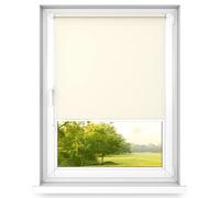 time4blinds Mini Rollo Basic - Store à enroulement - Non-invasif - Store de fenêtre intérieur sans percer - Poignées Non-invasives - Polyester - 800x1900mm Crème Claire Opéré sur Le Côté Gauche