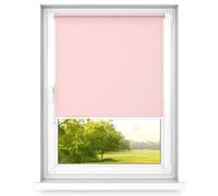 time4blinds Mini Rollo Basic - Store à enroulement - Non-invasif - Store de fenêtre intérieur sans percer - Poignées Non-invasives - Polyester - 600x1000mm Rose Opéré sur Le Côté Droit