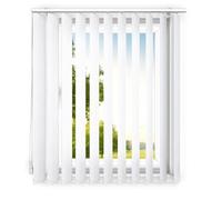 time4blinds - Store à lamelles - Store Vertical - lamelles pour Les Bureaux et pour la Maison et l'appartement - 130x230 cm - Blanc Classique