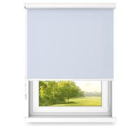 time4blinds Store Enrouleur à Cassette en Aluminium - Store Occultant - Protection Solaire - Toile pour Projecteur - 185 g/m2 - Côté de la Manoeuvre Droite - 1100x1200mm - Gris-Bleu