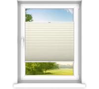 time4blinds, Store plissé sur mesure, Sans perçage, 50x110 cm, Blanc crème