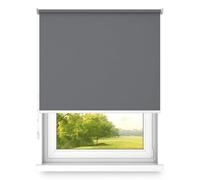 time4blinds Stores à enroulement Store occultant Store à enroulement à Suspension Libre Montage Mural ou au Plafond Protection UV Propriétés thermiques200x160 cm Anthracite Clair - Gauche