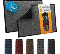 TIMELEOS Paillasson 80x120 cm Anthracite De l'europe S-XXL pour l'intérieur & l'extérieur -Piégeur de saleté avec Une Absorption extrêmement Forte de la saleté et de l'humidité Tapis de propreté