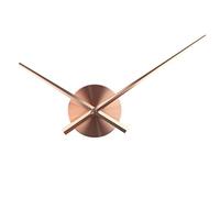 Timelike Horloge mural moderne 3D grandes aiguilles avec mécanisme à quartz, horloge 3D pour maison, bureau, hôtel, restaurant, accessoires (cuivre)