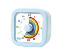 Timer Enfant 60 Min pour Cuisine École Timer Enfant 60 Min pour(blue) | Disque coloré, visuel clair, 60 minutes max, silence total, pour idéal école et cuisine