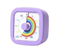 Timer Enfant 60 Min pour Cuisine École Timer Enfant 60 Min pour(purple) | Disque coloré, visuel clair, 60 minutes max, silence total, pour idéal école et cuisine