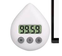 Timer numérique - Horloge de Douche étanche, d'affichage LCD | Support de Ventouse Portable, écran de synchronisation à Batterie avec Grand Nombre pour la Cuisine de la Cuisine