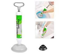 TIMESETL Déboucheur Ventouse Toilette Puissant Déboucheur Canalisation Poussoir WC Déboucheur de Toilettes avec 2 Ventouses PVC + ABS Plongeur Tuyau, Déboucheur à Ventouse pour Évier/Lavabo/Baignoire